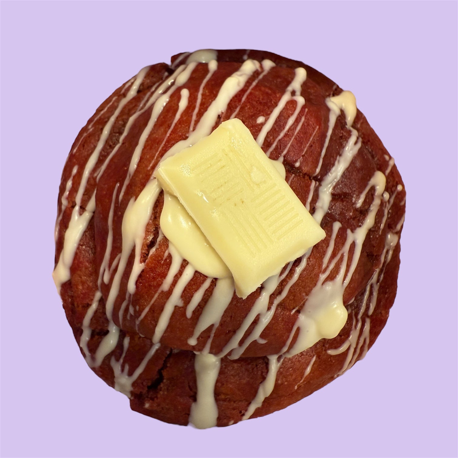 Red Velvet & White Chocolate Stuffed Cookie